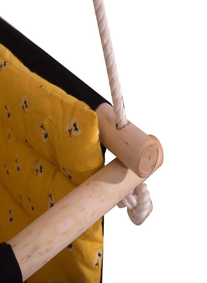 BOFFLE Swing | Baby Swing Hanging Indoor Outdoor | Jhula for Baby | Baby Garden Swing | Jhula for Childrens| (6 Months to 3 Years) (Up to 25 kg) (Black Yellow) - Image 4